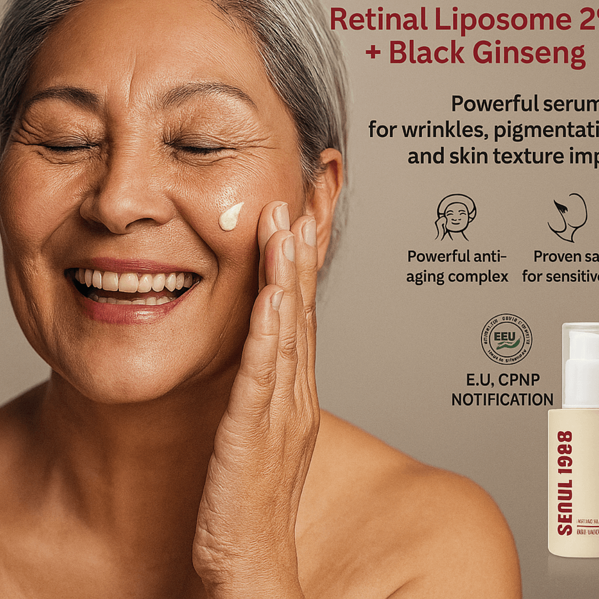 💥Buy one, get one free💥 Authentic Retinol Serum Black Ginseng + Niacinamide + Vitamin C Anti-Aging Ampoule for Firm