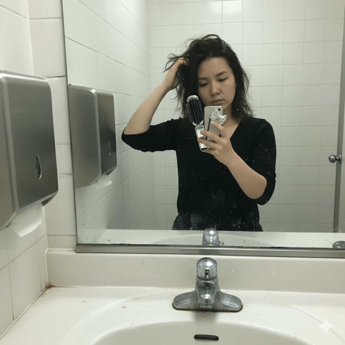 Mini Foldable Hair Comb & Mirror Your Portable Styling Tool Anytime, Anywhere