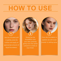 UltraGlow Air Cushion Foundation Moisturizing, Lightweight & Skin Perfecting Finish