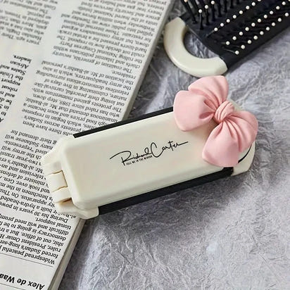 Mini Foldable Hair Comb & Mirror Your Portable Styling Tool Anytime, Anywhere