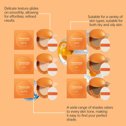 UltraGlow Air Cushion Foundation Moisturizing, Lightweight & Skin Perfecting Finish